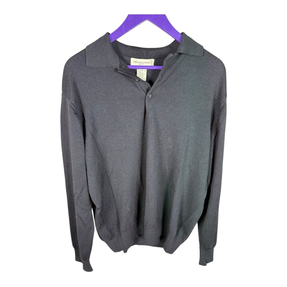 Pronto Uomo Black‎ Sweater with Luxurious Knit